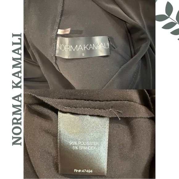 Norma Kamali Black Cowl Neck Cocoon Sleeve Midi Dress | Size Small - Picture 6 of 6